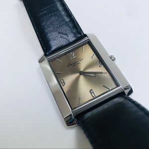 Kenneth Cole Leather strap Stainless Steel Watch